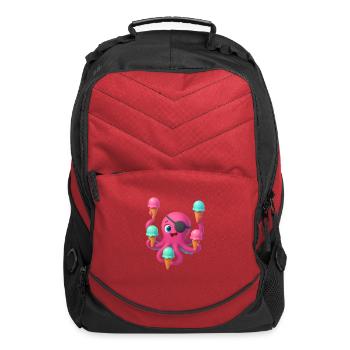 An octopus with ice cream - Computer Backpack - red - Front