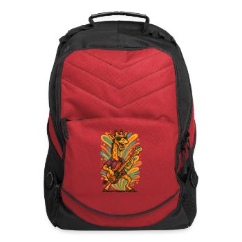 A funk bassist giraffe - Computer Backpack - red - Front