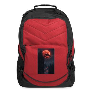 Mystical Moonlit Mountain Landscape - Computer Backpack - red - Front