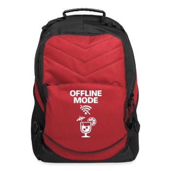 Offline Mode – Digital Detox Lifestyle Design - Computer Backpack - red - Front