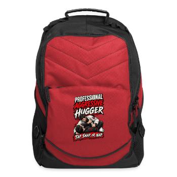 Professional Aggressive Hugger BJJ Shirt - Computer Backpack - red - Front