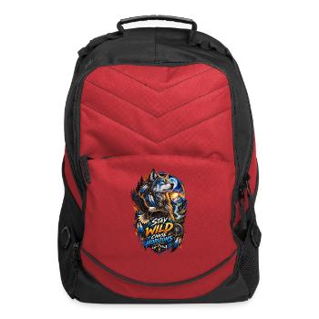Wild Chase Horizons – Wolf & Eagle Adventure - Computer Backpack - red - Front
