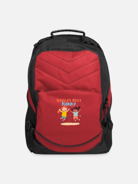Worlds Best Nanny - Computer Backpack - red