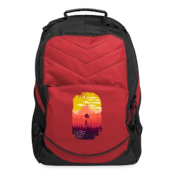 Nature Vintage Minimalist Pine Trees - Computer Backpack - red - Front