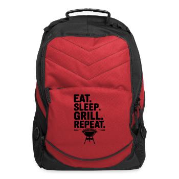 Eat. Sleep. Grill. Repeat. - Computer Backpack - red - Front