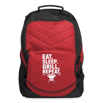 Eat. Sleep. Grill. Repeat. - Computer Backpack - red - Front