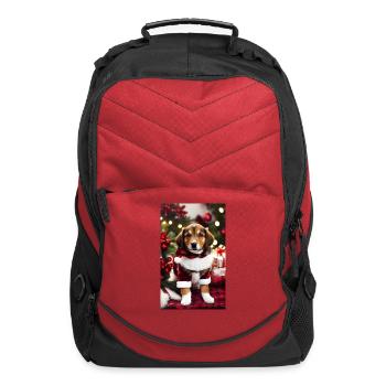 Puppy Xmas - Computer Backpack - red - Front