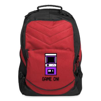 Retro Arcade Machine Game On - Computer Backpack - red - Front
