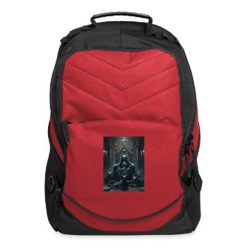 Gothic Skeleton King on Throne - Computer Backpack - red - Front