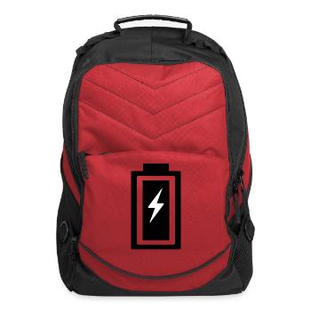 Dynamic Lightning Bolt Graphic Tee - Computer Backpack - red - Front