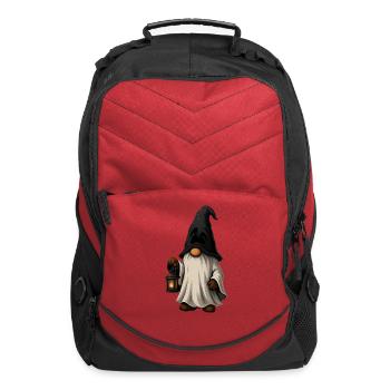 Mystical Gnome with Lantern - Computer Backpack - red - Front