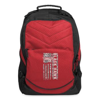 Black Hawk American Flag Military Helicopter - Computer Backpack - red - Front