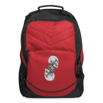 Upside Down Skull - Computer Backpack - red - Front