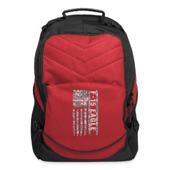 F-15 Eagle American Flag Military Camo F15 Eagle - Computer Backpack - red - Front