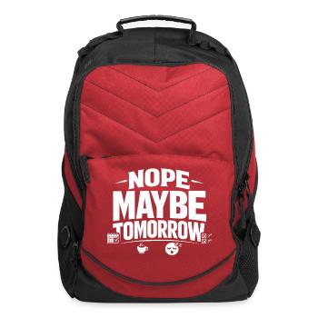 Nope Maybe Tomorrow Procrastination - Computer Backpack - red - Front