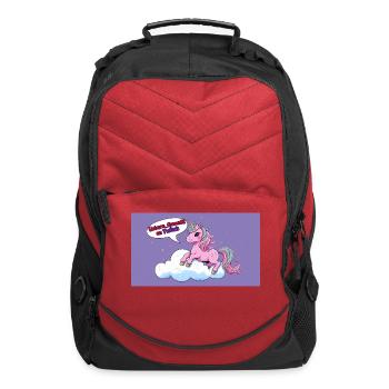 Pink Unicorn on a cloud Unicorn_Queen92 twitch - Computer Backpack - red - Front