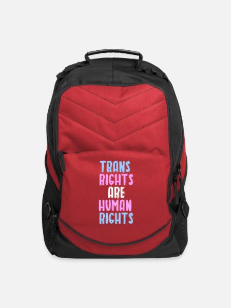 trans rights are human rights - Computer Backpack - red