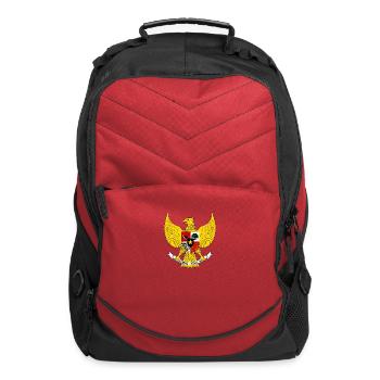national emblem of indonesia - Computer Backpack - red - Front