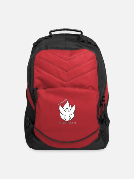 Powered by The Holy Spirit - Computer Backpack - red
