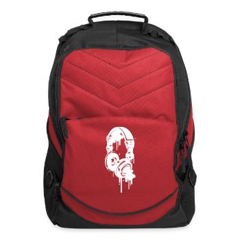 headphone - Computer Backpack - red - Front