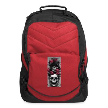 Skulls and Roses - Computer Backpack - red - Front