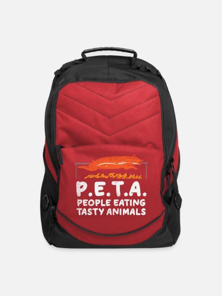 People Easting Tasty Animals - Computer Backpack - red