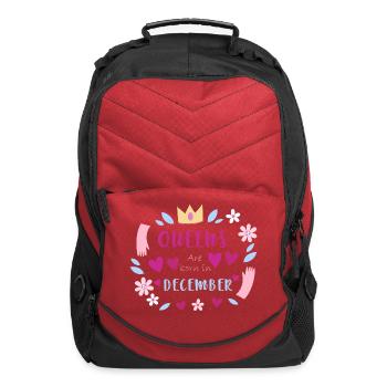 Queen are born in December - Computer Backpack - red - Front