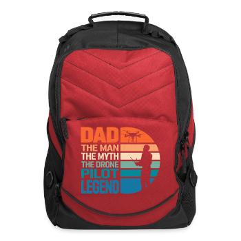 Dad The Man The Drone Pilot Legend RC Flight Quadc - Computer Backpack - red - Front