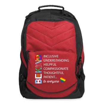 Be Kind Inclusive Understanding Compassionate - Computer Backpack - red - Front