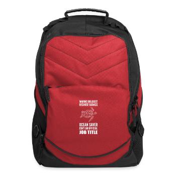 Badass Ocean Saver Oceanographer Gift - Computer Backpack - red - Front