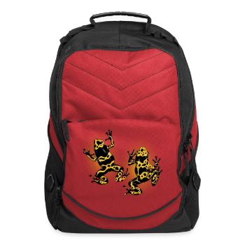 Yellow Banded Poison Dart Frog - Computer Backpack - red - Front