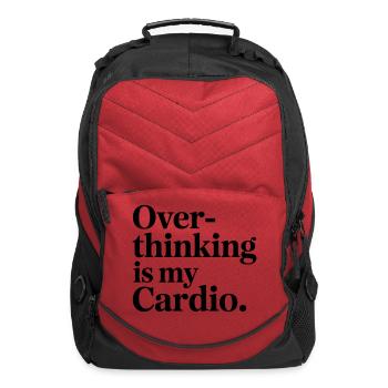 Overthinking is My Cardio - Computer Backpack - red - Front