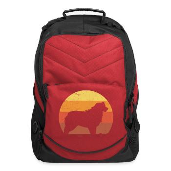 Australian Shepherd Dog Vintage - Computer Backpack - red - Front