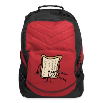 toast scratching his butt - Computer Backpack - red - Front