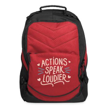 Actions speak louder - Computer Backpack - red - Front