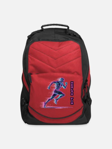 Neon Runner Health Fix - Computer Backpack - red