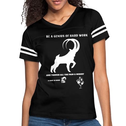 Be A Genius Of Hard Work - Women's V-Neck Football Tee