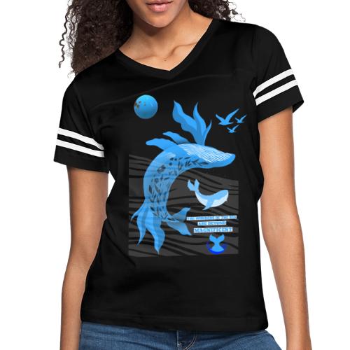 The Wonders Of The Sea - Women's V-Neck Football Tee
