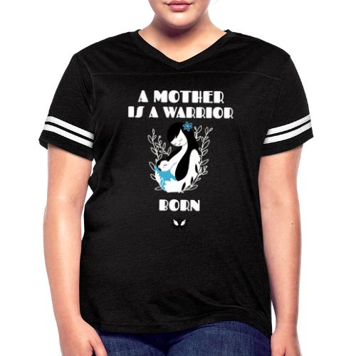 Warrior Mother - Women's V-Neck Football Tee