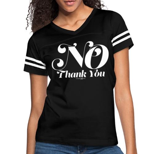 No, Thank You - Women's V-Neck Football Tee