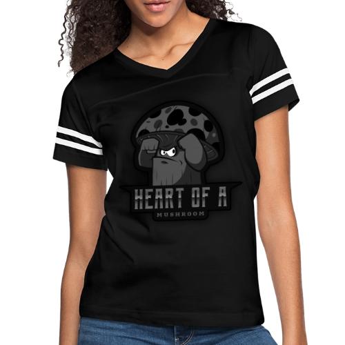 Heart Of A Mushroom - Women's V-Neck Football Tee