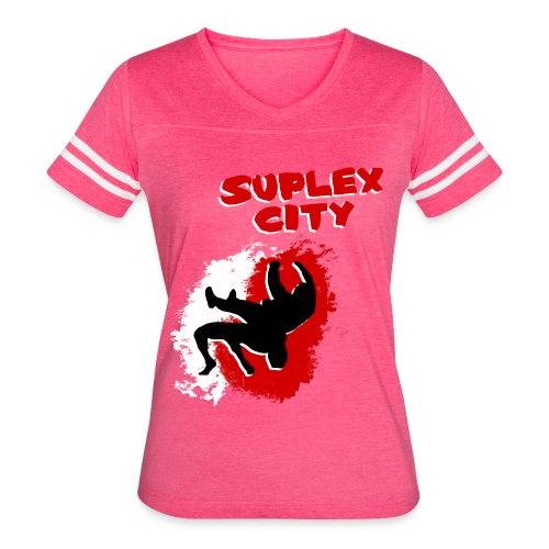 Suplex City (Womens) - Women's V-Neck Football Tee