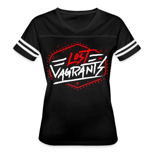 White Logo for Dark Colors - Women's V-Neck Football Tee
