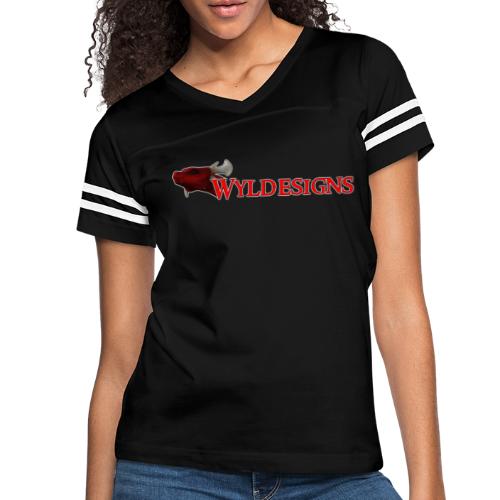 Wyldesigns Logo - Women's V-Neck Football Tee