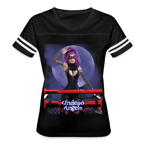 Undead Angels: Vampire Keyboardist Luna Full Moon - Women's Vintage Sports T-Shirt