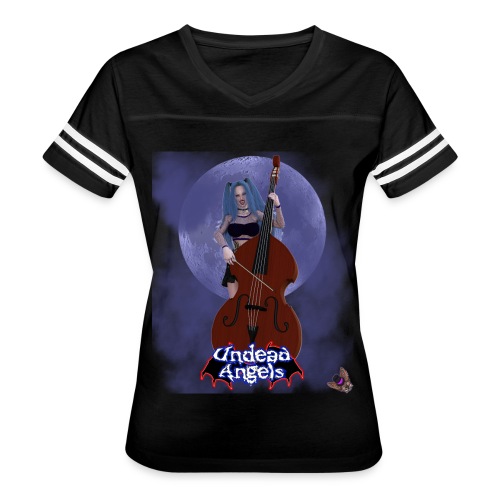 Undead Angels: Vampire Bassist Ashley Full Moon - Women's Vintage Sports T-Shirt