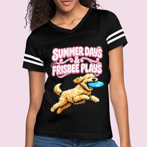 Summer Days & Frisbee Plays - Women's V-Neck Football Tee
