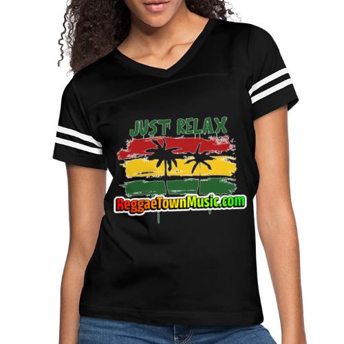 Just relax reggae rasta tropical sunset - T-shirt col V Football pour femmes
