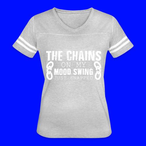 Mood Swings - Women's V-Neck Football Tee