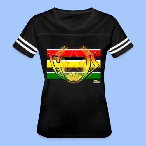 CV - Women's V-Neck Football Tee